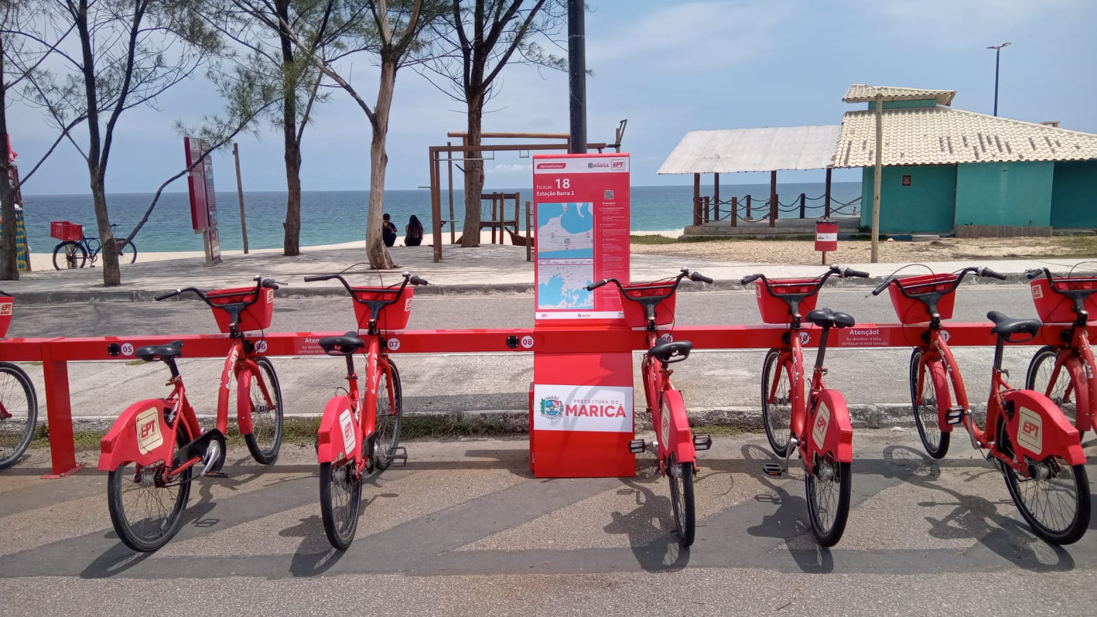 Maricá ganha mais três estações da bicicletas compartilhadas “vermelhinhas”; confira!
